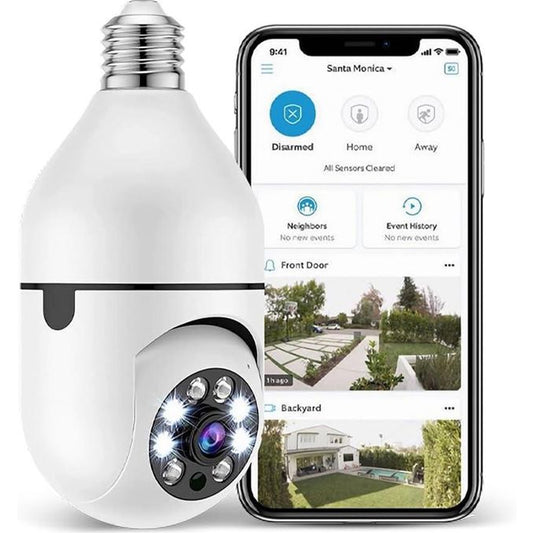Caméra Ampoule WiFi – Caméra de Surveillance Intelligente 360°