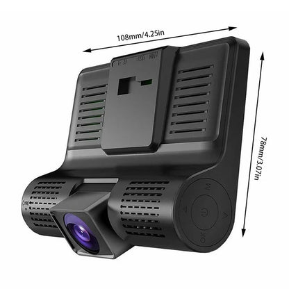 Caméra de Voiture 3 Lentilles Full HD 1080P – Dashcam avec Caméra de Recul