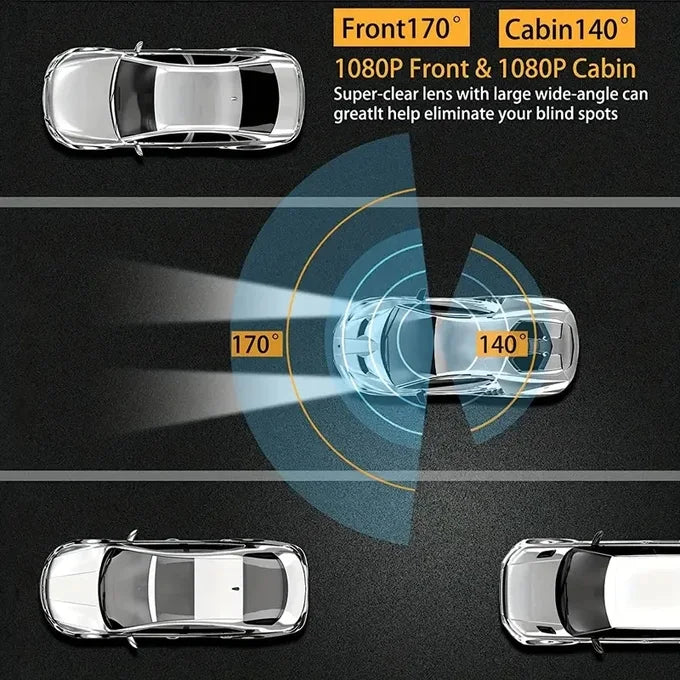 Caméra de Voiture 4 Lentilles 1080P – Enregistrement Complet de Vos Trajets