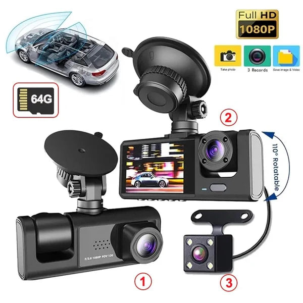 Caméra de Voiture Full HD – Sécurité et Enregistrement de Vos Trajets