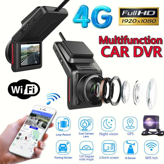 Caméra de Voiture K18 4G LTE – Dashcam Intelligente avec GPS
