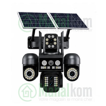Caméra Solaire 20MP 4G à 4 Lentilles – Double Panneau Solaire et Zoom x10