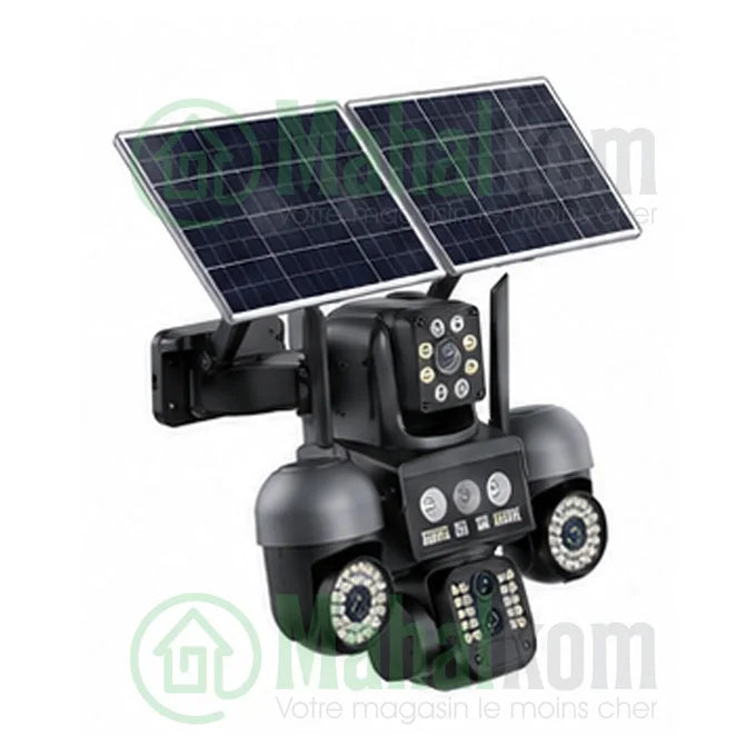 Caméra Solaire 20MP 4G à 4 Lentilles – Double Panneau Solaire et Zoom x10
