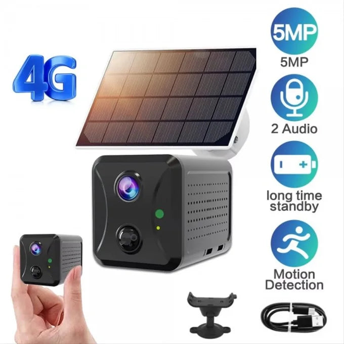 Caméra de Surveillance Solaire 4G LTE – Surveillance Intelligente Sans WiFi