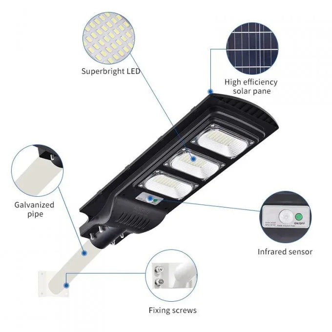 Projecteur Solaire 300W Sans Fil – Éclairage Extérieur Puissant et Autonome