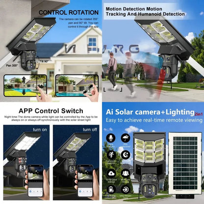 Projecteur Solaire avec Caméra 12MP 4G – Surveillance et Éclairage 2 en 1