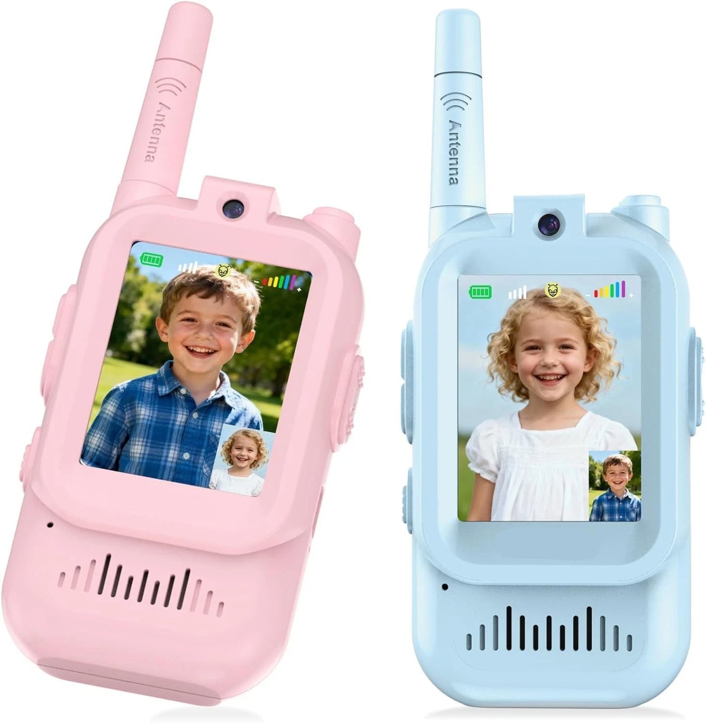 Talkies-Walkies Vidéo 720p pour Enfants – Double Caméra, Écran et Batterie Rechargeable