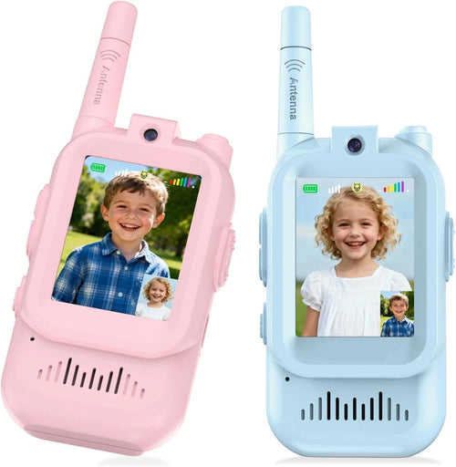 Talkies-Walkies Vidéo 720p pour Enfants – Double Caméra, Écran et Batterie Rechargeable