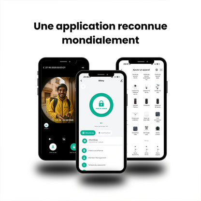 Serrure Connectée Biométrique 6-en-1 avec Face ID et RFID