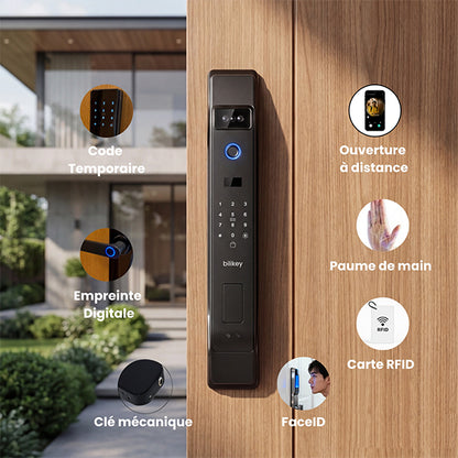 Serrure Connectée Biométrique 6-en-1 avec Face ID et RFID