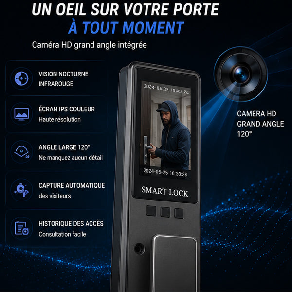 Serrure Intelligente Biométrique avec Empreinte et Code