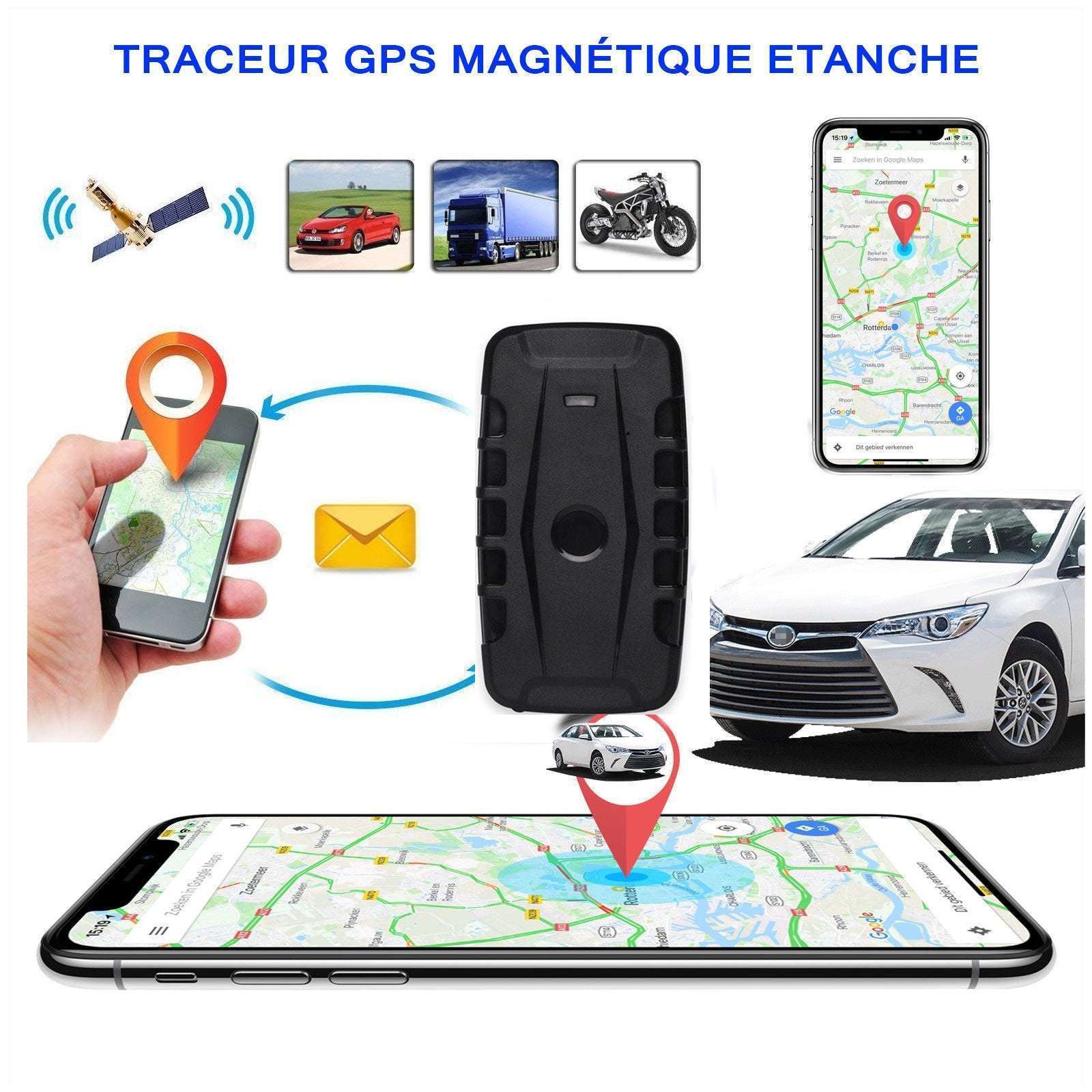 Traceur GPS GP720 - Relais GPS Tracker indétectable au Maroc